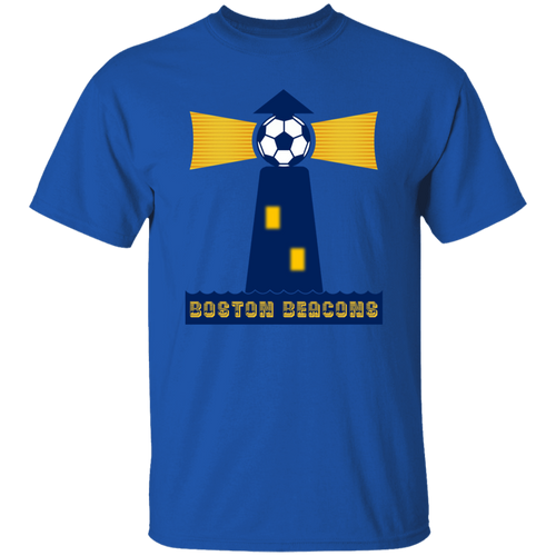 Boston Beacons T-shirt Classic NASL Soccer color Royal Blue