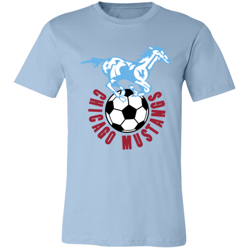 Chicago Mustangs T-shirt Premium NASL Soccer color Light Blue