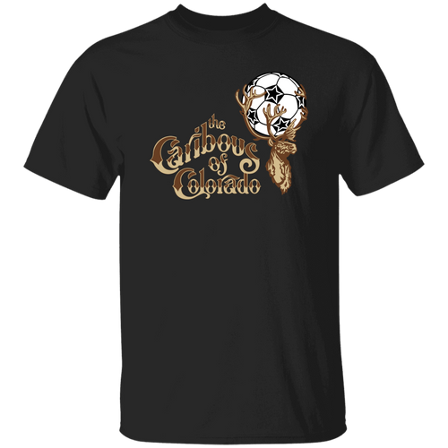 Colorado Caribous T-shirt Classic NASL Soccer color Black