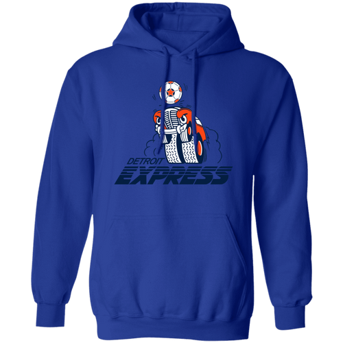 Detroit Express Hoodie Pullover Classic NASL Soccer color Royal Blue