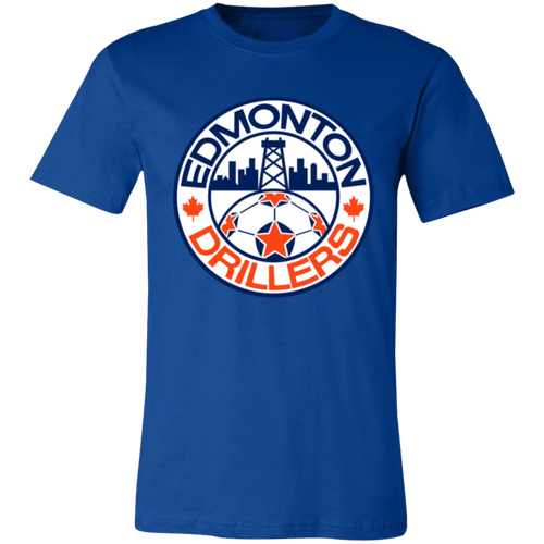 Edmonton Drillers T-shirt Premium NASL Soccer color Royal Blue