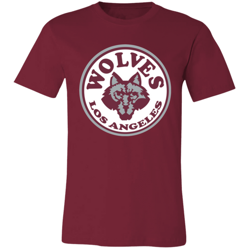 Los Angeles Wolves T-shirt Premium NASL Soccer color Cardinal Red