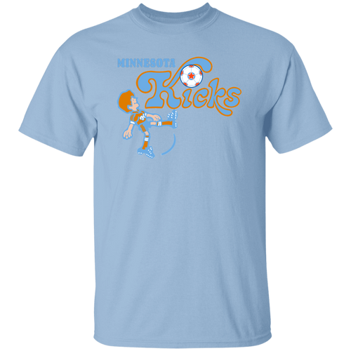 Minnesota Kicks T-shirt Classic NASL Soccer color Light Blue