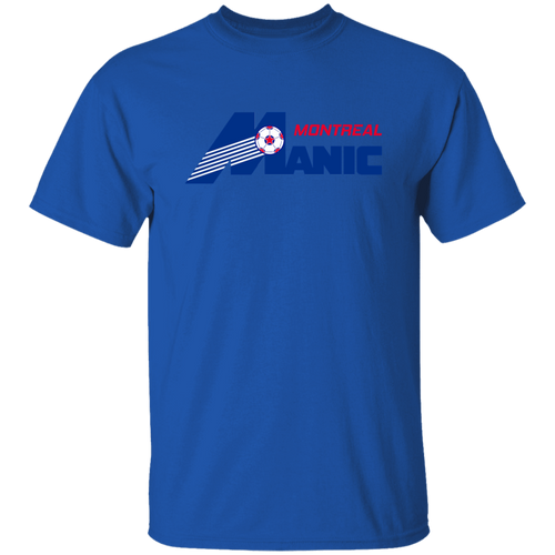 Montreal Manic T-shirt Classic NASL Soccer color Royal Blue