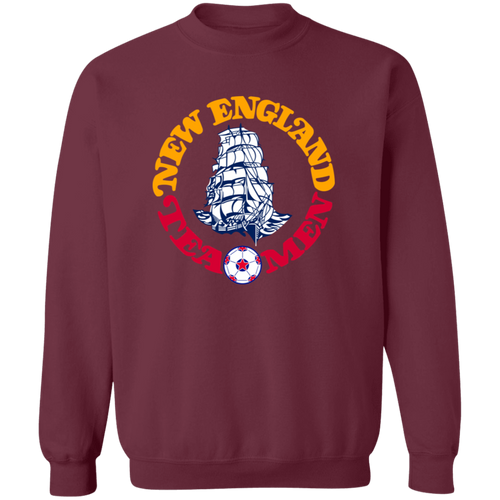 New England Tea Men Sweatshirt Classic Crewneck NASL Soccer color Maroon