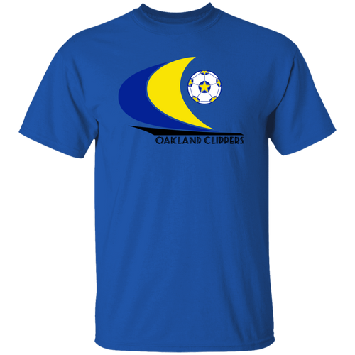 Oakland Clippers T-shirt Classic NASL Soccer color Royal Blue