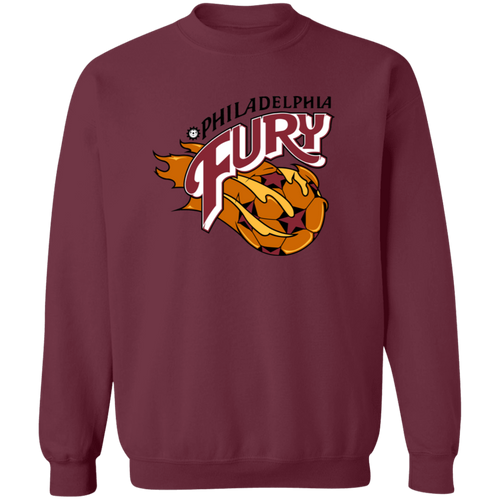 Philadelphia Fury Sweatshirt Classic Crewneck NASL Soccer color Maroon