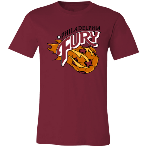 Philadelphia Fury T-shirt Premium NASL Soccer color Cardinal Red