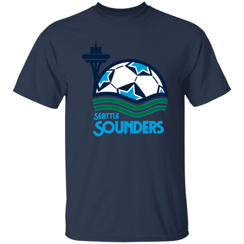 Seattle Sounders T-shirt Classic NASL Soccer color Navy Blue