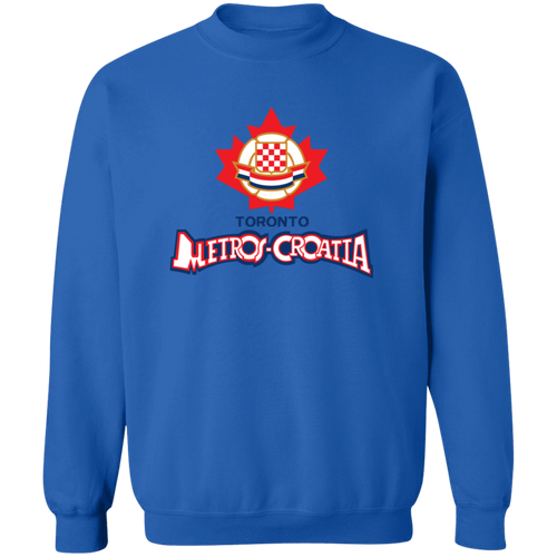 Toronto Metros-Croatia Sweatshirt Classic Crewneck NASL Soccer color Royal Blue