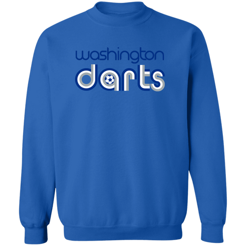 Washington Darts Sweatshirt Classic Crewneck NASL Soccer color Royal Blue
