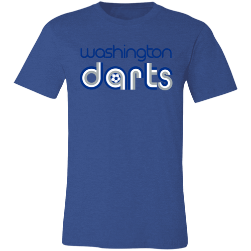 Washington Darts T-shirt Premium NASL Soccer color Heather Royal Blue