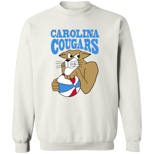 Carolina Cougars Sweatshirt Classic Crewneck ABA Basketball color White