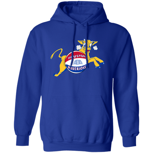 Houston Mavericks Hoodie Pullover Classic ABA Basketball color Royal Blue