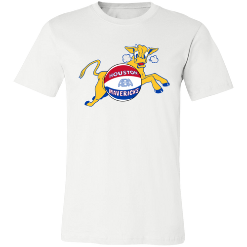 Houston Mavericks ABA T-shirt American Basketball Association Tee color White