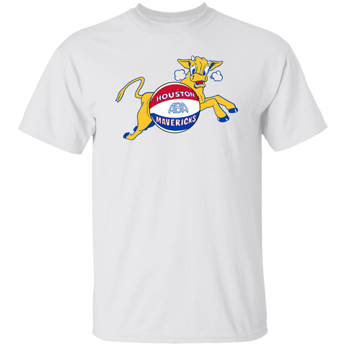 Houston Mavericks T-shirt Classic ABA Basketball color White