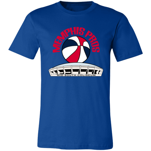 Memphis Pros T-shirt Premium ABA Basketball color Royal Blue