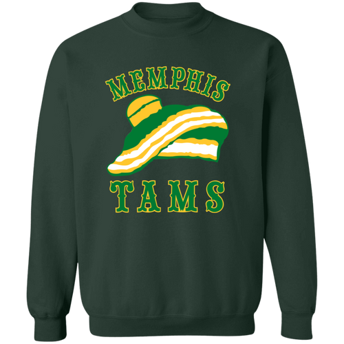 Memphis Tams Sweatshirt Classic Crewneck ABA Basketball color Forest Green