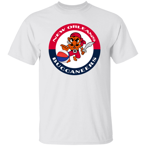 New Orleans Buccaneers T-shirt Classic ABA Basketball color White