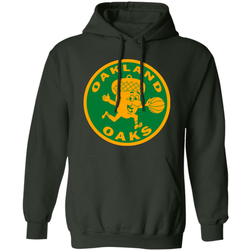 Oakland Oaks Hoodie Pullover Classic ABA Basketball color Forest Green