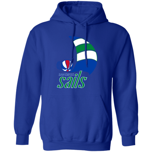 San Diego Sails Hoodie Pullover Classic ABA Basketball color Royal Blue