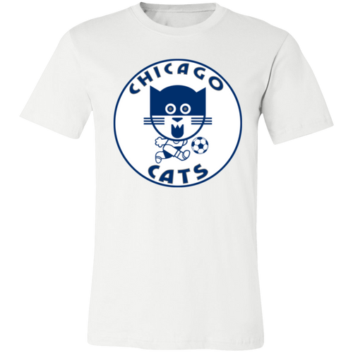 Chicago Cats ASL T-shirt Premium American Soccer League Team Tee color White