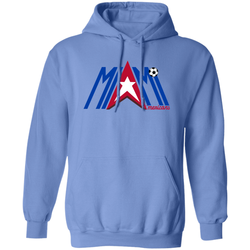 Miami Americans Hoodie Pullover Classic ASL Soccer color Carolina Blue