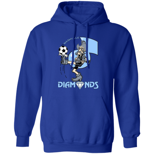 Nashville Diamonds Hoodie Pullover Classic ASL Soccer color Royal Blue