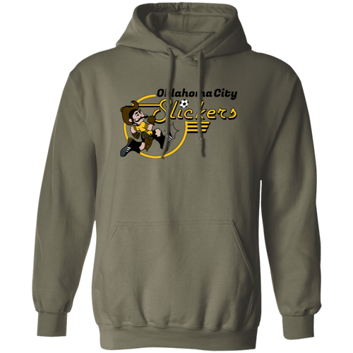Oklahoma City Slickers Hoodie Pullover Classic ASL Soccer color Military Green