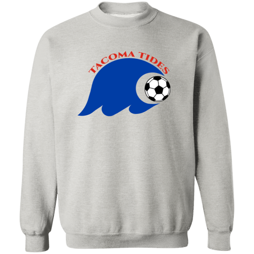 Tacoma Tides Sweatshirt Classic Crewneck ASL Soccer color Ash Grey