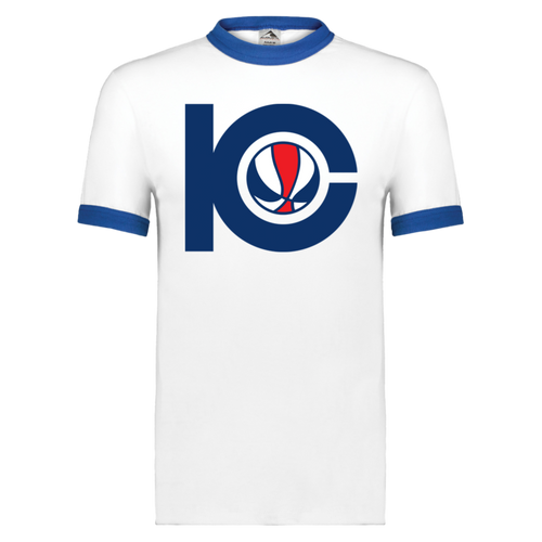 Kentucky Colonels ABA Ringer T-shirt American Basketball Association Team Tee color White/Royal Blue