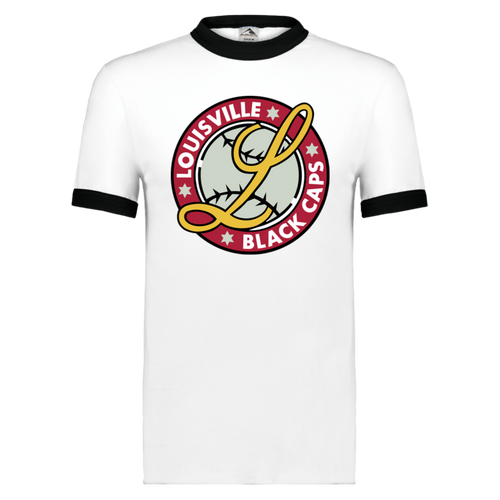 Louisville Black Caps T-shirt Ringer Negro League Baseball color White/Black