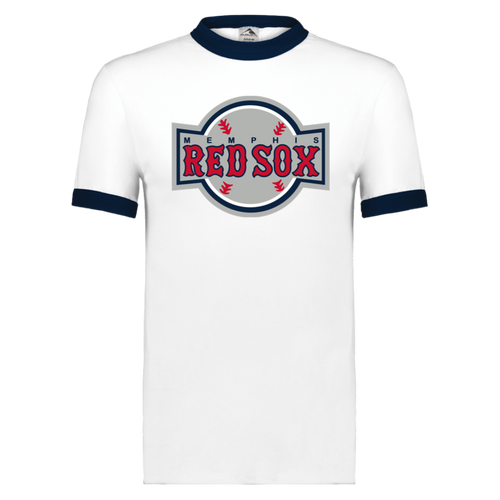 Memphis Red Sox T-shirt Ringer Negro League Baseball color White/Navy