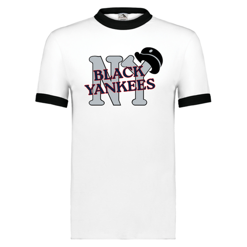 New York Black Yankees T-shirt Ringer Negro League Baseball color White/Black