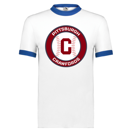 Pittsburgh Crawfords T-shirt Ringer color White/Royal Blue