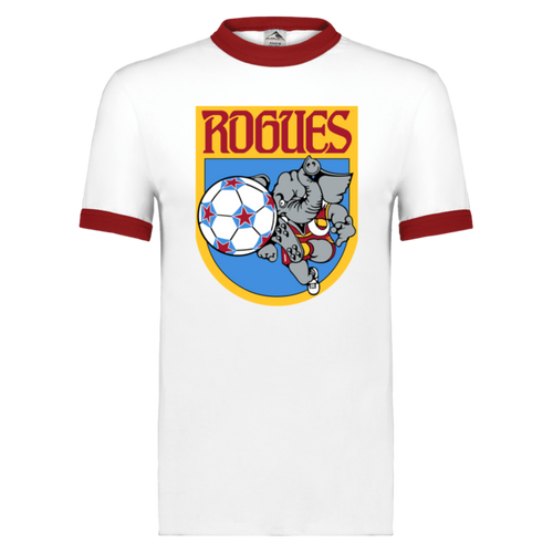 Memphis Rogues T-shirt Ringer NASL Soccer color White/Red