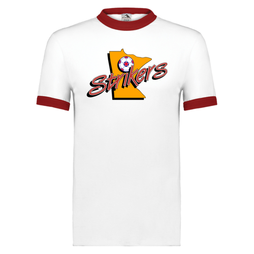 Minnesota Strikers T-shirt Ringer NASL Soccer color White/Red
