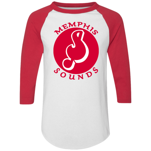 Memphis Sounds Raglan Shirt ABA Basketball color White/Red