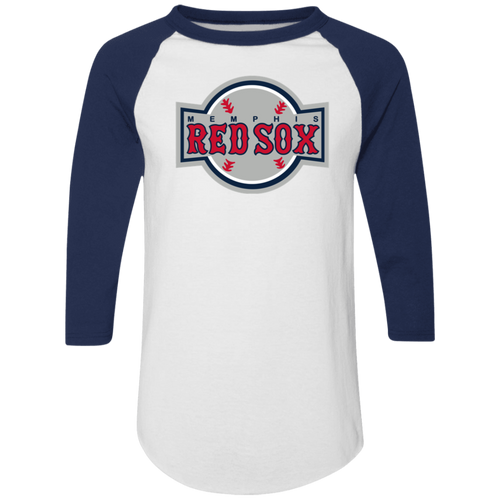 Memphis Red Sox Raglan Shirt Negro League Baseball color White/Navy Blue