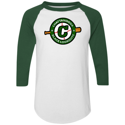 Chattanooga Black Lookouts Raglan Shirt Negro League Baseball color White/Dark Green
