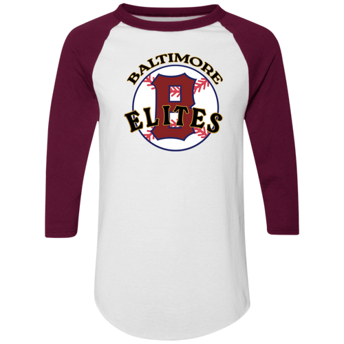 Baltimore Elites Raglan Shirt Negro League Baseball color White/Maroon