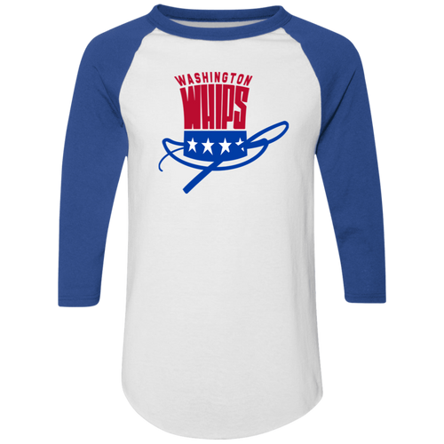 Washington Whips Raglan Shirt NASL Soccer color White/Royal Blue