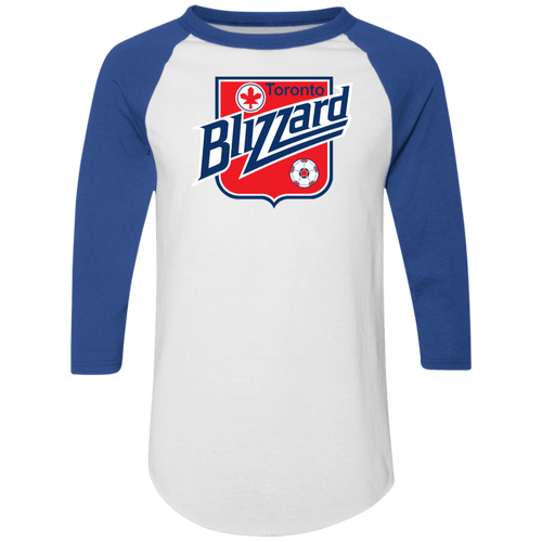 Toronto Blizzard Raglan Shirt NASL Soccer color White/Royal Blue