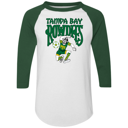 Tampa Bay Rowdies Raglan Shirt NASL Soccer color White/Dark Green