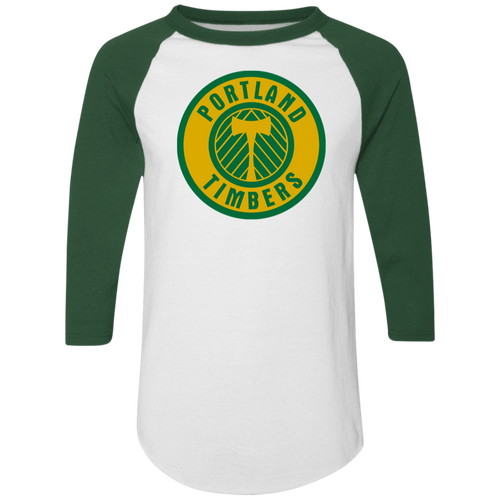 Portland Timbers Raglan Shirt NASL Soccer color White/Dark Green