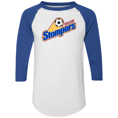 Oakland Clippers Raglan Shirt NASL Soccer color White/Royal Blue