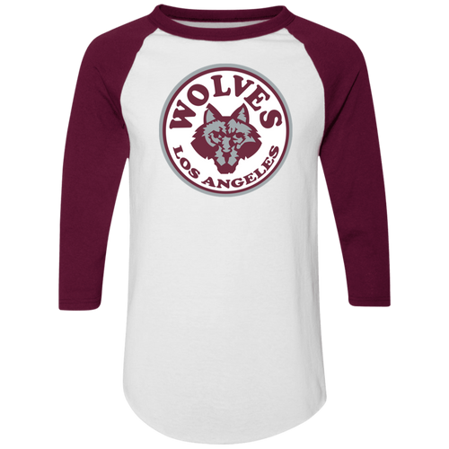 Los Angeles Wolves Raglan Shirt NASL Soccer color White/Maroon