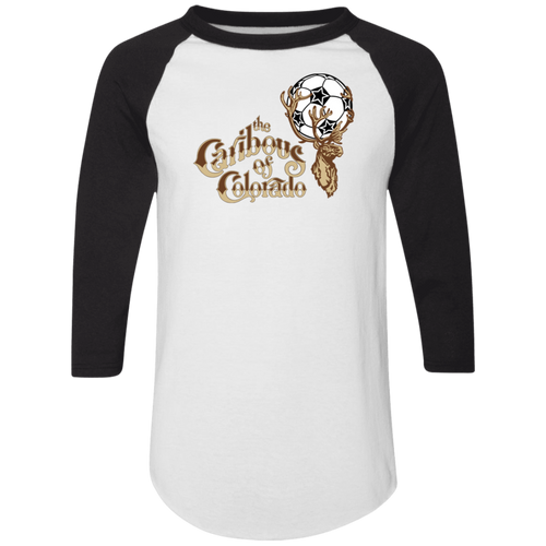 Colorado Caribous Raglan Shirt NASL Soccer color White/Black