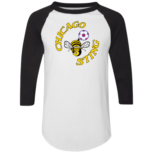 Chicago Sting Raglan Shirt NASL Soccer color White/Black