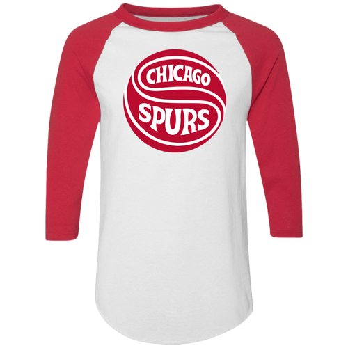 Chicago Spurs Raglan Shirt NASL Soccer color White/Red